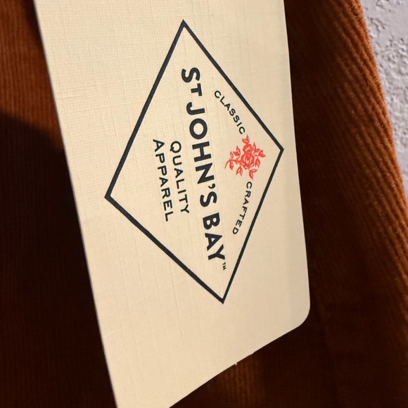 St. John's Bay Women's Rust Corduroy Midi Skirt - Picture 2 of 6